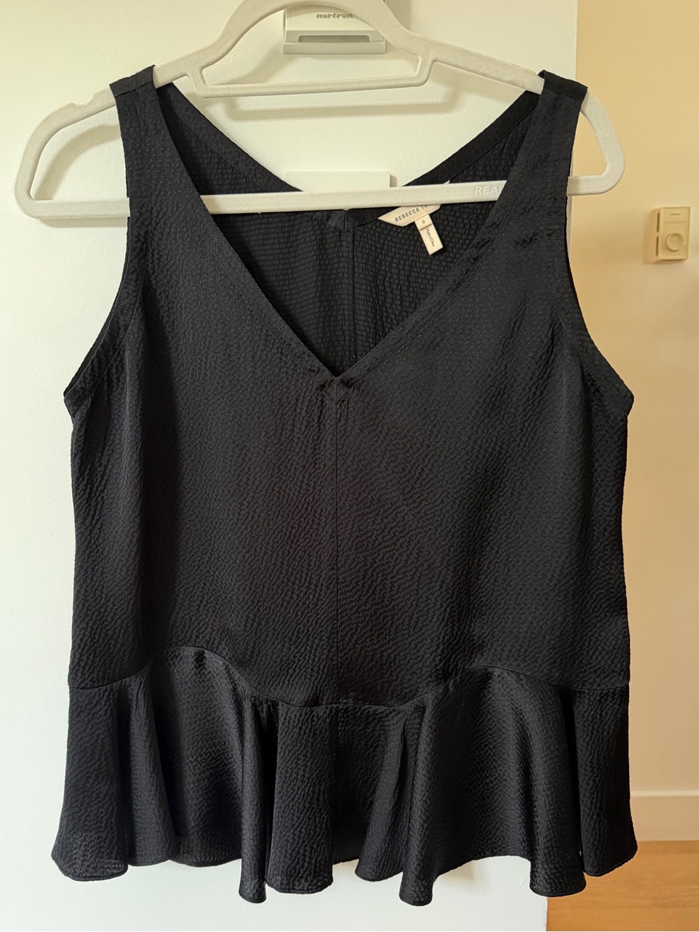 REBECCA TAYLOR | Silk Peplum Sleeveless Top
